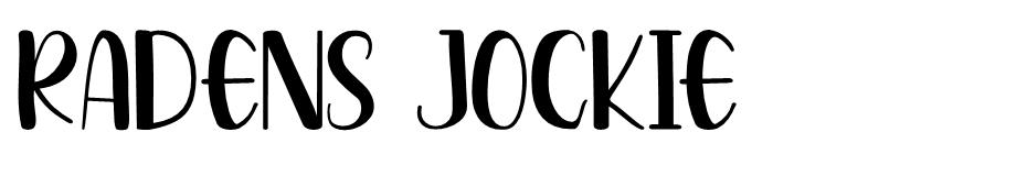 Radens Jockie font