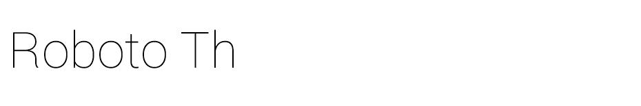 Roboto thin font