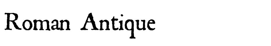 Roman Antique Font Family font