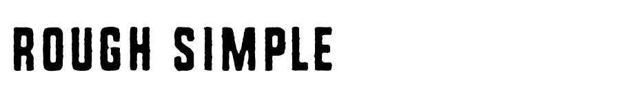 Rough Simple Font font