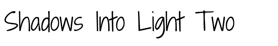 Shadows Into Light Two font