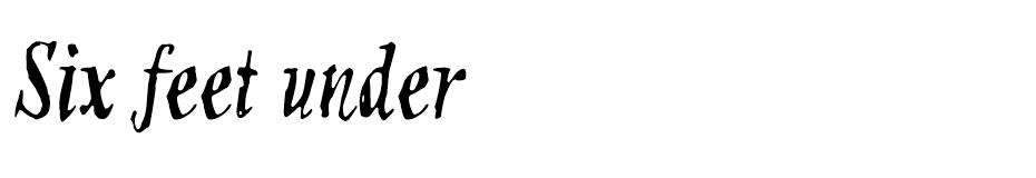 Six feet under Font font