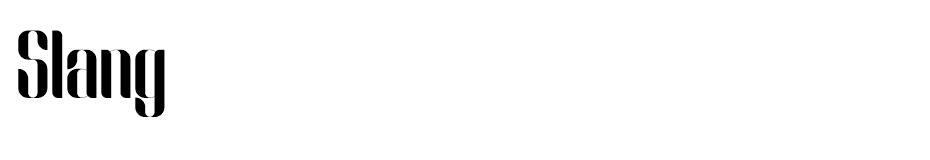 Slang font