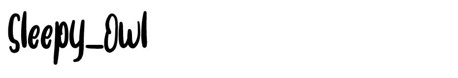 Sleepy_Owl font