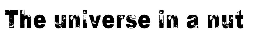 The universe in a nutshell Font font