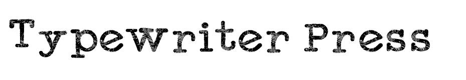 Typewriter Press Font font