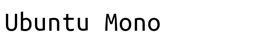 Ubuntu Mono font