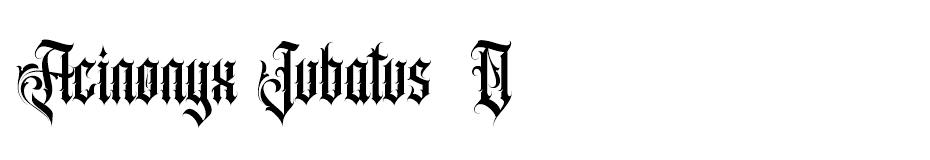 Acinonyx Jubatus font