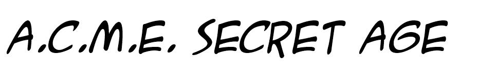 A.C.M.E. Secret Agent font