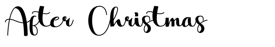 After Christmas font