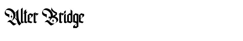 Alter Bridge font