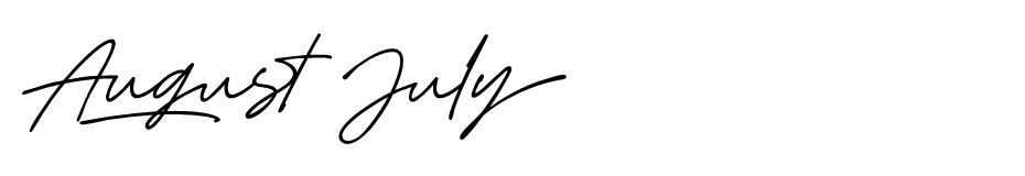 August July font