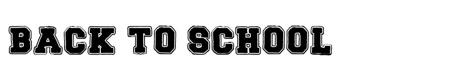 BACK TO SCHOOL PERSONAL USE font