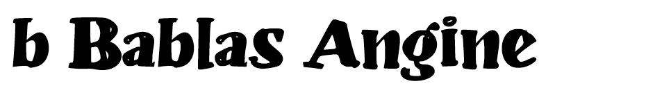 b Bablas Angine font