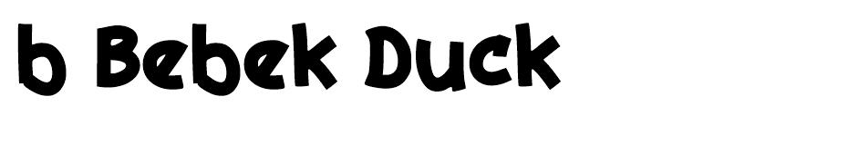 b Bebek Duck font