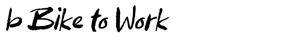 b Bike to Work font