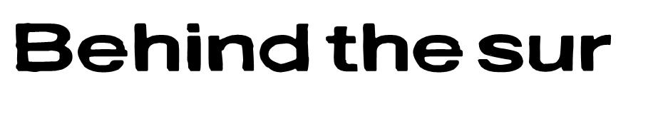 Behind the surprise font