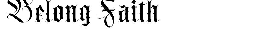Belong Faith font