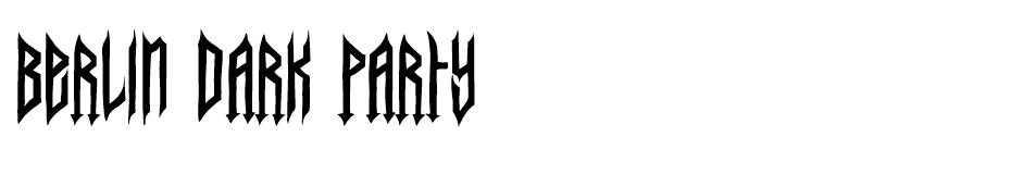 Berlin Dark Party font