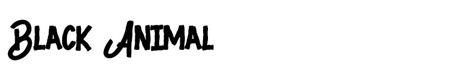 Black Animal Family font