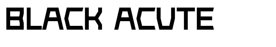 Black Acute font