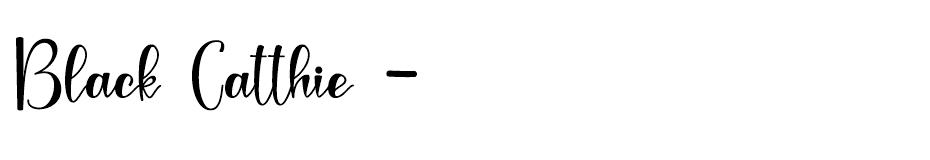Black Catthie font