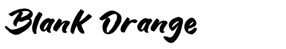 Blank Orange font