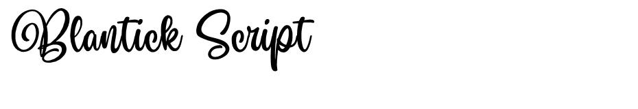 Blantick Script font