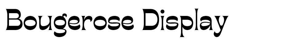Bougerose Display font