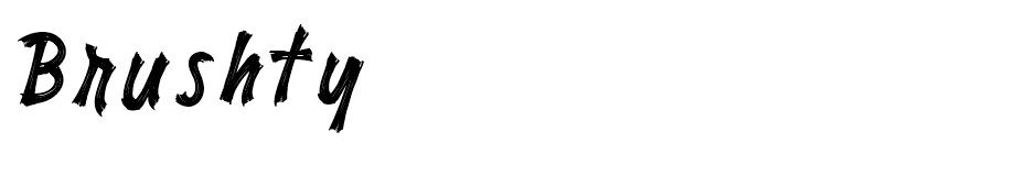 Brushty font