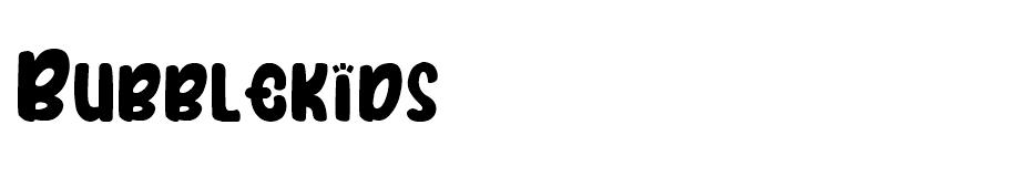 Bubble Kids font