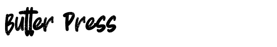 Butter Press font