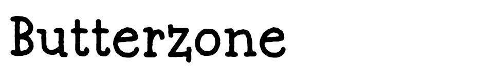 Butterzone font