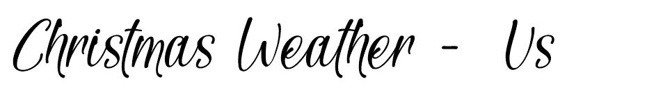 Christmas Weather font