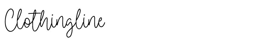 Clothingline font
