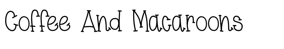 Coffee And Macaroons font