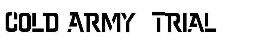 Cold Army Free Trial font