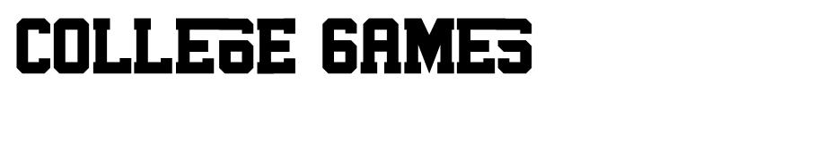 College Games font