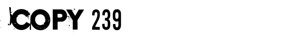 Copy 239 font