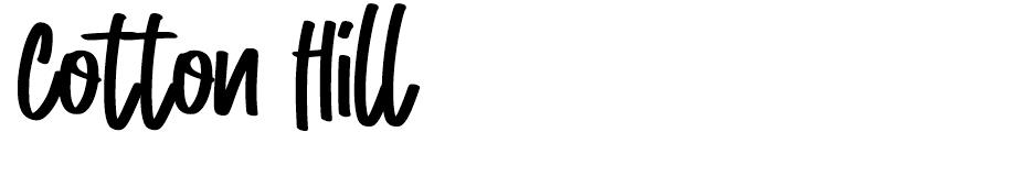 Cotton Hill font