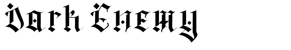 Dark Enemy font