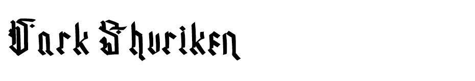 Dark Shuriken font
