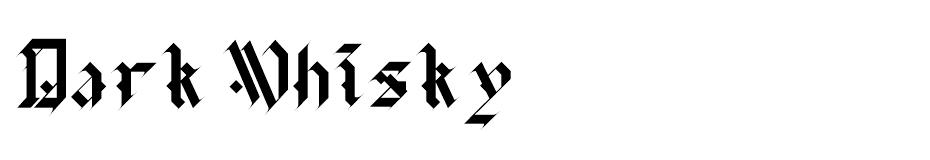 Dark Whisky font