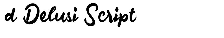 d Delusi Script font