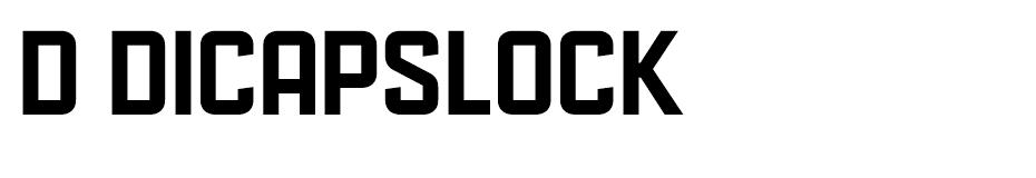 d Dicapslock font