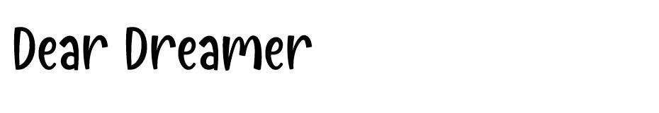 Dear Dreamer font
