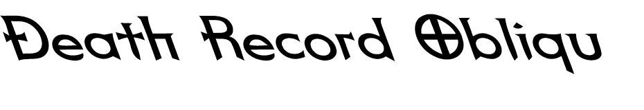 Death Record font