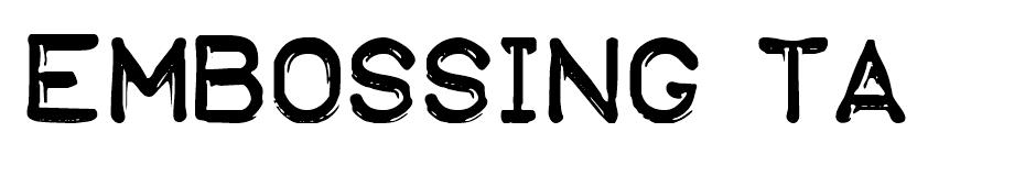 Embossing Tape BRK Font Family font