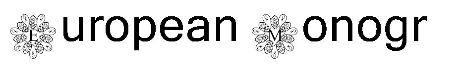 European Monogram font