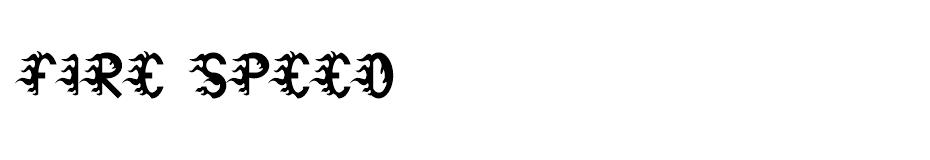 Fire Speed Demo Family font